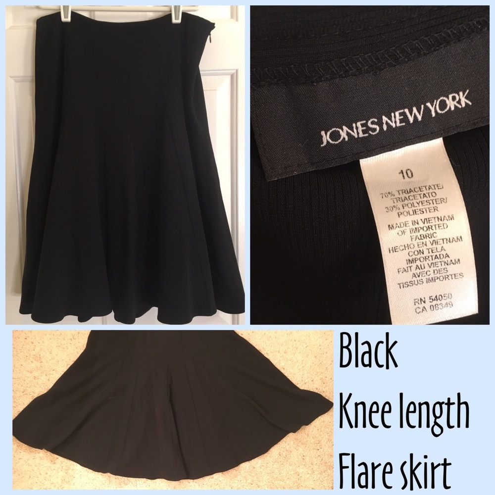 Black flare skirt